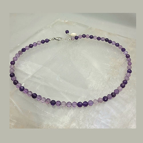 faceted amethyst necklace