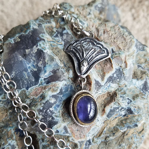 iolite pendant necklace