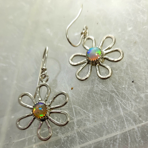 opal blossom earrings