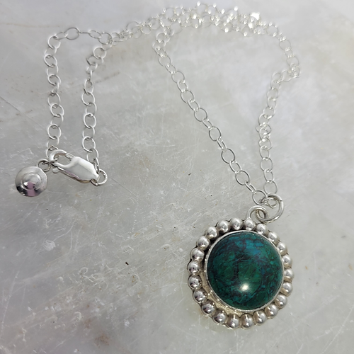 chrysocolla pendant necklace