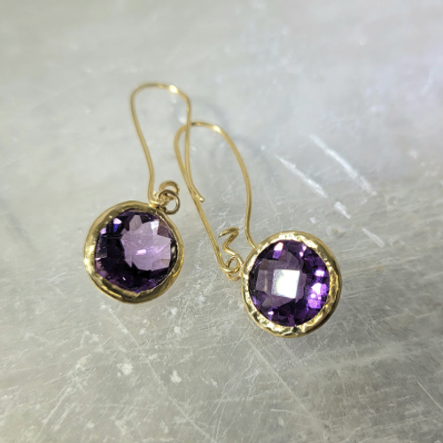 amethyst dangle earrings