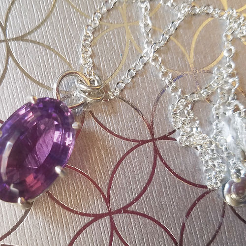 faceted amethyst pendant necklace